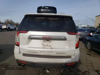 2021 GMC Yukon XL Denali with VIN 1GKS2JKLXMR193652, listed as a Copart auction lot 46117705 with 58,522 mi miles and Salvage Title. Bid and sale history available at carsss.com. Image 6.