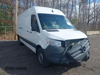 2023 Mercedes-Benz Sprinter Cargo with VIN W1Y40CHY2PT157028, listed as a IAAI auction lot 41709598 with 15,709 mi miles and . Bid and sale history available at carsss.com. Image 1.