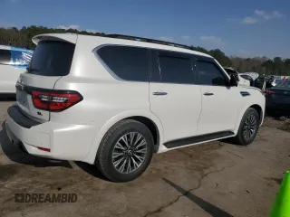 2023 Nissan Armada SL z VIN JN8AY2BA7P9401280, wystawiony jako Copart lot #49010345 z przebiegiem 23 203 mil mil oraz Szkoda całkowita • Salvage title. Historia ofert i sprzedaży dostępna na DreamBid. Obrazek 3.