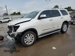2018 Toyota Sequoia Platinum with VIN 5TDDY5G17JS159344, listed as a Copart auction lot 69950224 with 117,732 mi miles and Salvage Title. Bid and sale history available at carsss.com. Image 1.