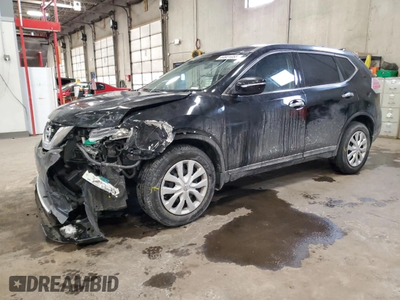 2014 Nissan Rogue S with VIN 5N1AT2MV5EC856022, listed as a Copart auction lot 44601055 with 95,637 mi miles and Salvage Title. Bid and sale history available at carsss.com. Image 1.