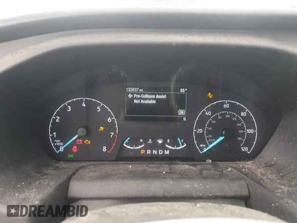 2020 Ford Transit Cargo with VIN 1FTBR2C85LKA31278, listed as a Copart auction lot 54400815 with 133,937 mi miles and Salvage title. Bid and sale history available at DreamBid. Image 9.