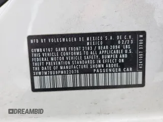 2023 Volkswagen Jetta SE with VIN 3VW7M7BU9PM022076, listed as a Copart auction lot 51915935 with 29,231 mi miles and Clean title. Bid and sale history available at DreamBid. Image 13.