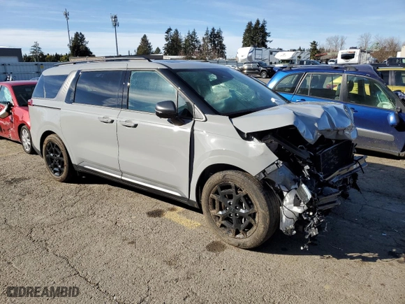 2025 Kia Carnival SX Prestige with VIN KNDNE5K31S6483171, listed as a Copart auction lot 44857505 with 0 mi miles and Salvage Title. Bid and sale history available at carsss.com. Image 4.