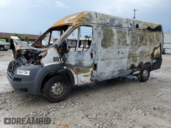 2018 Ram ProMaster Cargo with VIN 3C6URVJG3JE158834, listed as a Copart auction lot 65347754 with Not Provided miles and Salvage Title. Bid and sale history available at carsss.com. Image 1.