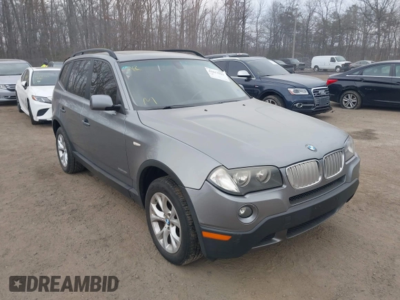 2009 BMW X3 xDrive30i with VIN WBXPC934X9WJ27487, listed as a IAAI auction lot 41677621 with 191,102 mi miles. Bid and sale history available at carsss.com. Image 1.