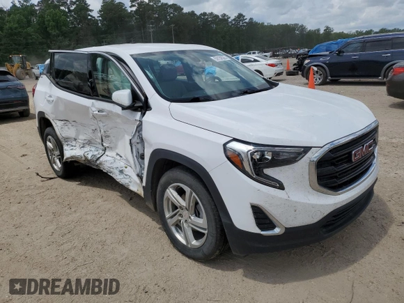 2020 GMC Terrain SLE with VIN 3GKALMEV1LL204468, listed as a Copart auction lot 59158535 with 77,942 mi miles and Salvage title. Bid and sale history available at DreamBid. Image 4.