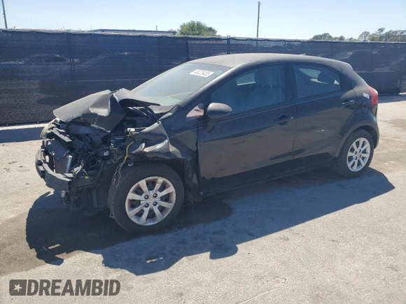 2015 Kia Rio LX with VIN KNADM5A35F6442173, listed as a Copart auction lot 49228405 with 129,856 mi miles and Non Repairable. Bid and sale history available at carsss.com. Image 1.
