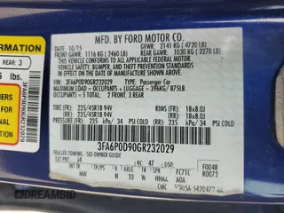 2016 Ford Fusion Titanium with VIN 3FA6P0D90GR232029, listed as a Copart auction lot 57096045 with 90,694 mi miles and Salvage title. Bid and sale history available at DreamBid. Image 12.