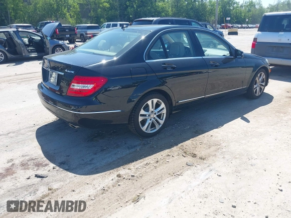 2013 Mercedes-Benz C 300 Sport with VIN WDDGF8ABXDR247478, listed as a IAAI auction lot 42570347 with 97,463 mi miles and . Bid and sale history available at DreamBid. Image 4.