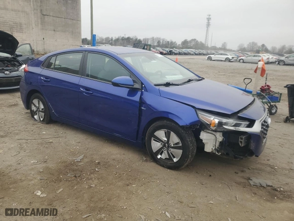2020 Hyundai Ioniq Hybrid Blue with VIN KMHC65LC6LU242816, listed as a Copart auction lot 48923815 with 106,182 mi miles and Salvage Title. Bid and sale history available at carsss.com. Image 4.