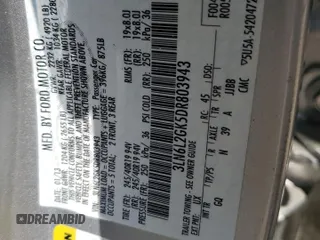2013 Lincoln MKZ z VIN 3LN6L2GK5DR803943, wystawiony jako Copart lot #51714625 z przebiegiem 108 958 mil mil oraz Szkoda całkowita • Salvage title. Historia ofert i sprzedaży dostępna na DreamBid. Obrazek 14.