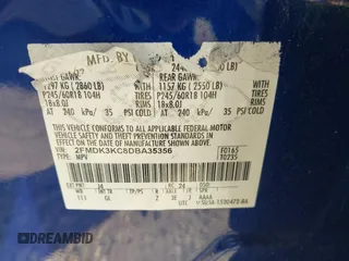 2013 Ford Edge Limited with VIN 2FMDK3KC8DBA35356, listed as a IAAI auction lot 42605566 with 201,943 mi miles and . Bid and sale history available at DreamBid. Image 9.