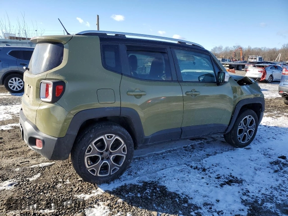 2015 Jeep Renegade Limited with VIN ZACCJBDT1FPC36282, listed as a Copart auction lot 41671525 with 127,938 mi miles and Salvage Title. Bid and sale history available at DreamBid. Image 3.