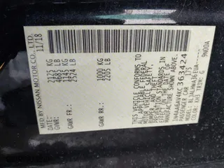 2019 Nissan Maxima S with VIN 1N4AA6AV4KC363424, listed as a IAAI auction lot 41415949 with 112,780 mi miles. Bid and sale history available at carsss.com. Image 9.