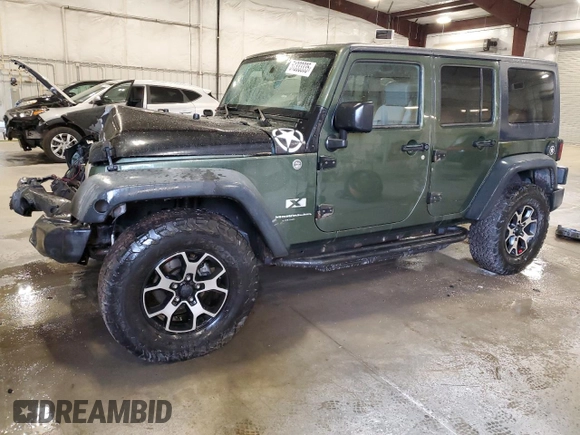 2008 Jeep Wrangler Unlimited X with VIN 1J4GA39158L637107, listed as a Copart auction lot 51333335 with 283,698 mi miles and Non Repairable. Bid and sale history available at carsss.com. Image 1.