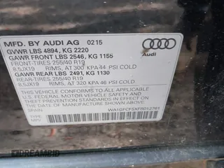 2015 Audi Q3 Prestige with VIN WA1GFCFSXFR012761, listed as a IAAI auction lot 42181745 with 148,133 mi miles and . Bid and sale history available at DreamBid. Image 9.