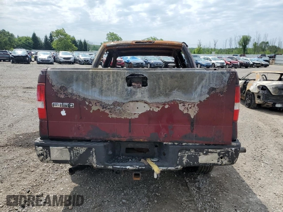 2006 Ford F-150 XLT with VIN 1FTRW14W76FB35976, listed as a Copart auction lot 61838844 with 0 mi miles and Salvage Title. Bid and sale history available at carsss.com. Image 6.