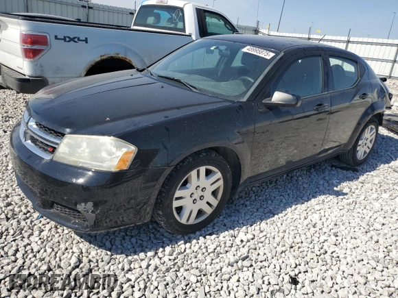 2014 Dodge Avenger SE z VIN 1C3CDZAG7EN232725, wystawiony jako Copart lot #48995875 z przebiegiem 114 367 mil mil oraz Szkoda całkowita • Salvage title. Historia ofert i sprzedaży dostępna na DreamBid. Obrazek 1.