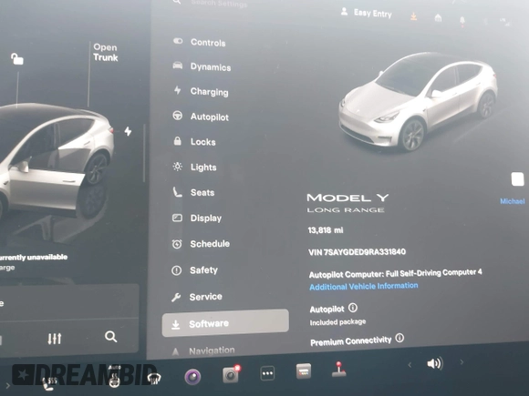 2024 Tesla Model Y with VIN 7SAYGDED9RA331840, listed as a IAAI auction lot 42350926 with 13,818 mi miles and . Bid and sale history available at DreamBid. Image 7.