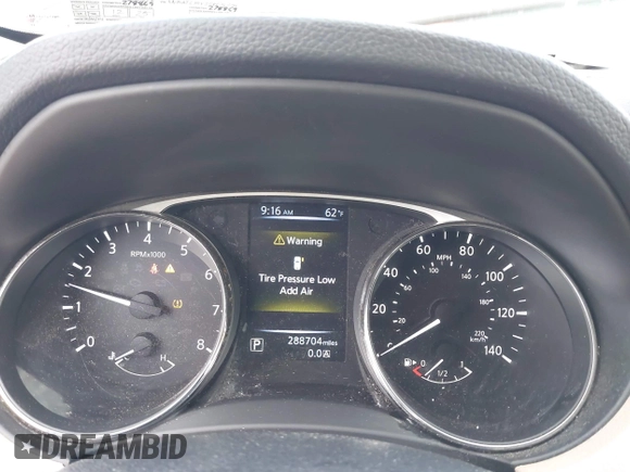 2016 Nissan Rogue SV with VIN KNMAT2MV3GP676246, listed as a IAAI auction lot 41915146 with 288,704 mi miles. Bid and sale history available at carsss.com. Image 7.