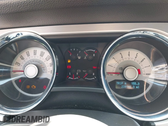 2011 Ford Mustang V6 with VIN 1ZVBP8EM6B5108804, listed as a IAAI auction lot 41966445 with 239,146 mi miles and . Bid and sale history available at DreamBid. Image 7.