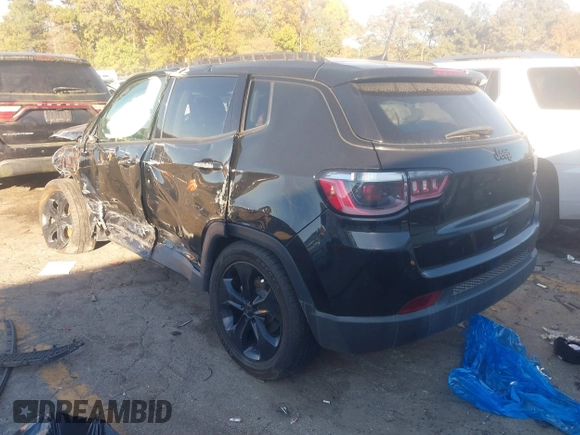 2021 Jeep Compass Altitude with VIN 3C4NJCBB0MT592592, listed as a IAAI auction lot 40864251 with 72,034 mi miles and . Bid and sale history available at DreamBid. Image 3.