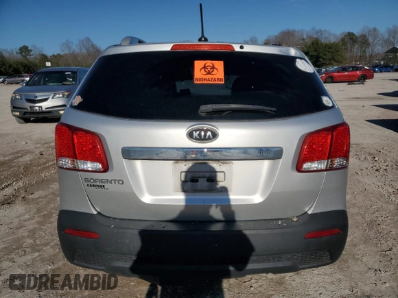 2012 Kia Sorento LX with VIN 5XYKTDA22CG243878, listed as a Copart auction lot 46580125 with 0 mi miles and Salvage Title. Bid and sale history available at carsss.com. Image 6.