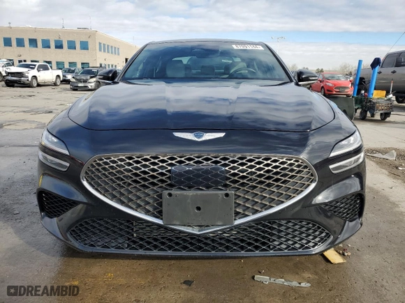 2022 Genesis G70 2.0T with VIN KMTG34TA3NU098458, listed as a Copart auction lot 87091144 with 19,802 mi miles and Salvage Title. Bid and sale history available at carsss.com. Image 5.