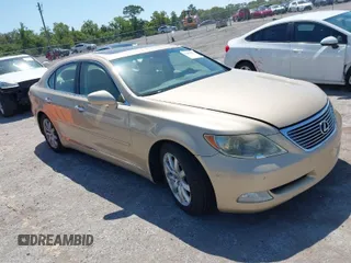 2007 Lexus LS 460 with VIN JTHBL46F875040163, listed as a IAAI auction lot 42002411 with 145,247 mi miles. Bid and sale history available at carsss.com. Image 1.