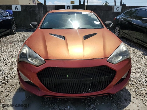 2013 Hyundai Genesis Coupe 3.8 Track with VIN KMHHU6KJXDU091756, listed as a Copart auction lot 51409625 with 112,585 mi miles and Clean Title. Bid and sale history available at carsss.com. Image 5.