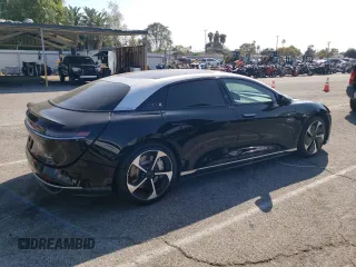 2023 Lucid Air Touring with VIN 50EA1TEA3PA001535, listed as a Copart auction lot 47349404 with 0 mi miles and Salvage Title. Bid and sale history available at carsss.com. Image 3.