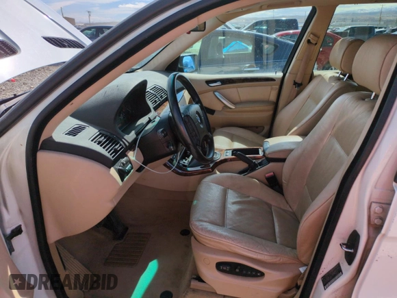2002 BMW X5 3.0i with VIN 5UXFA53552LP32958, listed as a Copart auction lot 48725735 with 293,202 mi miles and Salvage Title. Bid and sale history available at carsss.com. Image 7.