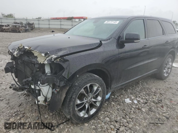 2019 Dodge Durango GT with VIN 1C4RDJDG4KC770535, listed as a Copart auction lot 59172145 with 102,480 mi miles and Salvage title. Bid and sale history available at DreamBid. Image 1.