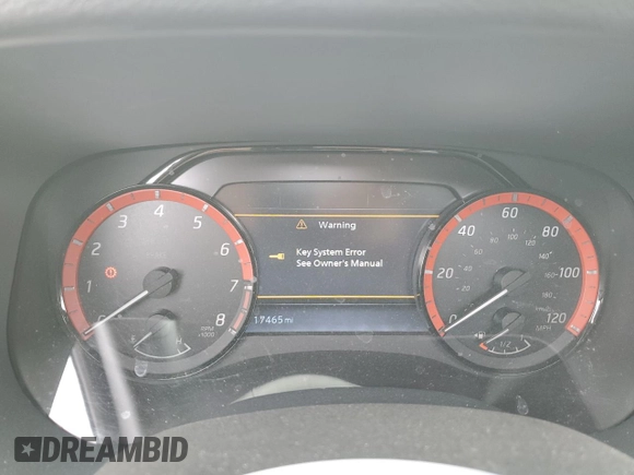 2023 Nissan Frontier Pro-4X with VIN 1N6ED1EK5PN641391, listed as a Copart auction lot 46895485 with 17,465 mi miles and Salvage title. Bid and sale history available at DreamBid. Image 9.