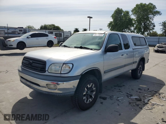 2000 Toyota Tundra SR5 with VIN 5TBRT3414YS075417, listed as a Copart auction lot 53175055 with 172,157 mi miles and Salvage Title. Bid and sale history available at DreamBid. Image 1.