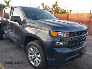2021 Chevrolet Silverado 1500 Custom with VIN 3GCPWBEH4MG173383, listed as a IAAI auction lot 41302874 with 45,070 mi miles and . Bid and sale history available at DreamBid. Image 1.