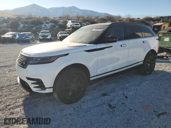 2025 Land Rover Range Rover Velar Dynamic SE z VIN SALYL2EX7SA391911, wystawiony jako Copart lot #42235115 z przebiegiem 9 482 mil mil oraz Szkoda całkowita • Salvage title. Historia ofert i sprzedaży dostępna na DreamBid. Obrazek 1.