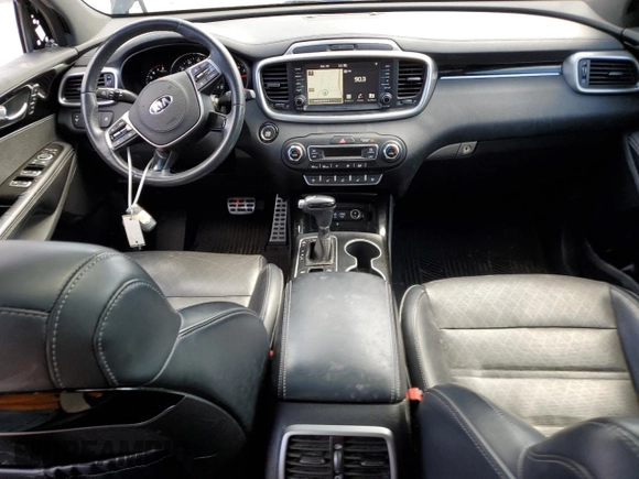 2019 Kia Sorento SX V6 with VIN 5XYPKDA51KG522319, listed as a Copart auction lot 53729355 with 61,364 mi miles and Salvage Title. Bid and sale history available at carsss.com. Image 8.