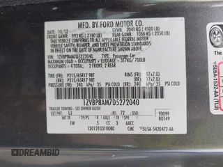 2013 Ford Mustang V6 with VIN 1ZVBP8AM7D5272040, listed as a IAAI auction lot 42407314 with 64,258 mi miles and . Bid and sale history available at DreamBid. Image 9.