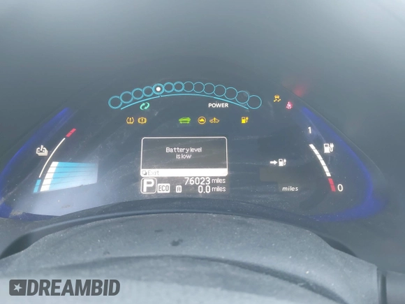 2013 Nissan LEAF SL с VIN 1N4AZ0CP1DC407189, выставлен на аукционе IAAI как лот 41760026 с пробегом 76 023 миль миль и . История ставок и продаж доступна на DreamBid. Изображение 7.