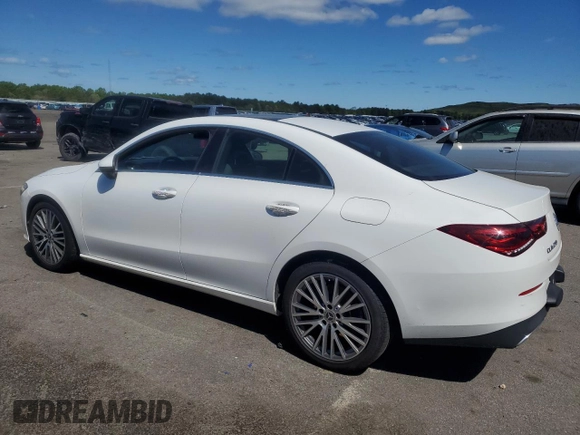2020 Mercedes-Benz CLA 250 with VIN WDD5J4HB4LN077693, listed as a Copart auction lot 56899695 with 26,656 mi miles and Salvage title. Bid and sale history available at DreamBid. Image 2.