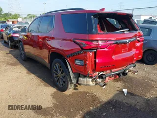 2022 Chevrolet Traverse RS with VIN 1GNEVJKW4NJ166397, listed as a IAAI auction lot 42763593 with 18,235 mi miles and . Bid and sale history available at DreamBid. Image 3.