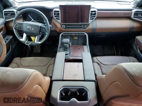2024 Toyota Tundra 1794 Edition with VIN 5TFMC5DBXRX063757, listed as a Copart auction lot 74840034 with Not provided miles and Salvage title. Bid and sale history available at DreamBid. Image 8.