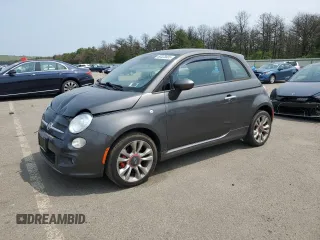 2015 FIAT 500 Sport z VIN 3C3CFFBR1FT690450, wystawiony jako Copart lot #60323805 z przebiegiem 75 367 mil mil oraz Szkoda całkowita • Salvage title. Historia ofert i sprzedaży dostępna na DreamBid. Obrazek 1.