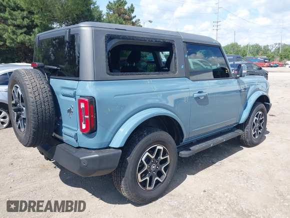 2022 Ford Bronco with VIN 1FMDE5AH3NLA89231, listed as a IAAI auction lot 42399132 with 13,244 mi miles and . Bid and sale history available at DreamBid. Image 4.