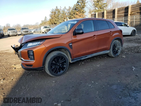 2022 Mitsubishi Outlander Sport ES with VIN JA4ARUAU1NU010842, listed as a Copart auction lot 48231265 with 16,106 mi miles and Salvage Title. Bid and sale history available at carsss.com. Image 1.