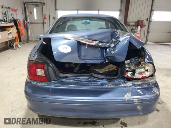 2002 Mercury Sable LS with VIN 1MEHM55S12A654810, listed as a Copart auction lot 83073514 with 185,246 mi miles and Salvage Title. Bid and sale history available at DreamBid. Image 6.