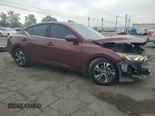 2020 Nissan Sentra SV with VIN 3N1AB8CVXLY243669, listed as a Copart auction lot 53993885 with 76,084 mi miles and Salvage Title. Bid and sale history available at DreamBid. Image 4.
