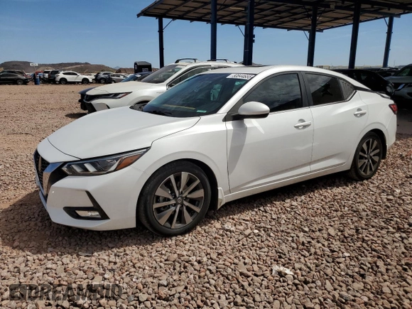 2021 Nissan Sentra SV with VIN 3N1AB8CV6MY243380, listed as a Copart auction lot 50844655 with 48,116 mi miles and Salvage Title. Bid and sale history available at DreamBid. Image 1.